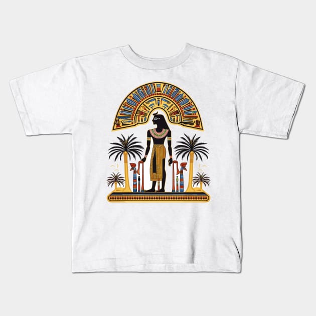 Historical background, Royal Egyptian Nefertiti: Vintage Vector Illustration Kids T-Shirt by FK